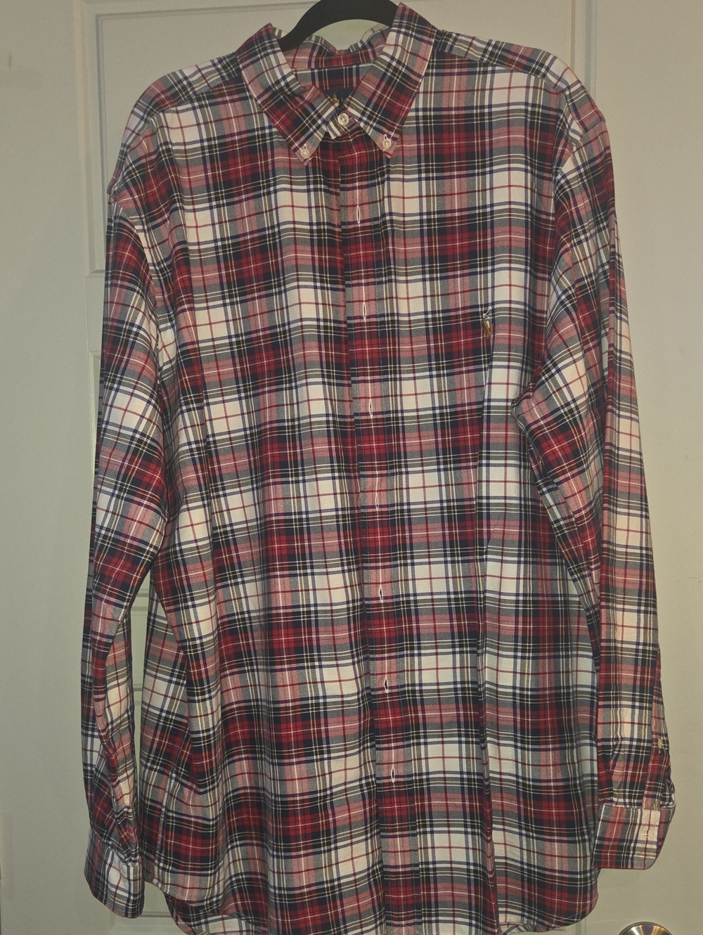 Ralph Lauren Red, White & Navy Plaid Button-Down Shirt